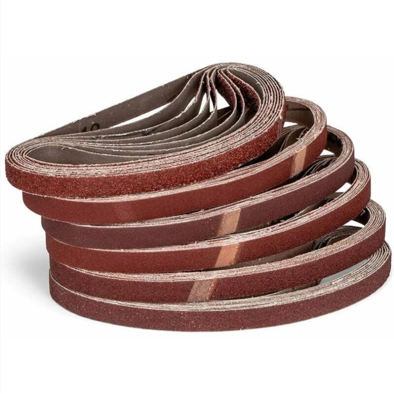 Treetalk - Lot de 120 bandes abrasives en tissu - 13 x 457 mm (P180)