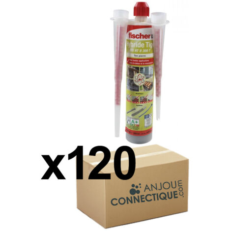 Lot de 120 cartouches scellement chimique - ton pierre 300 ml - Fischer
