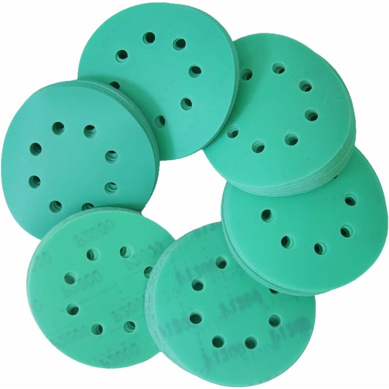 Lot de 120 disques abrasifs à 8 trous Grain 400/600/800/1000/1200/2000 avec ponceuse orbitale Grain fin P400-P2000
