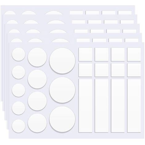 Lot de 120 pastilles adhésives double face transparentes - Petits pastilles adhésives amovibles - Autocollants double face - Pour la maison, le bureau