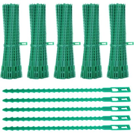 Lot de 1200 Attaches de Plantes, 23CM Attaches de Jardin Réglable Liens de Serrage en Plastique pour Jardin Flexible, Attache Tomates de Câble de Jardin pour Aider à Soutenir Les Plantes