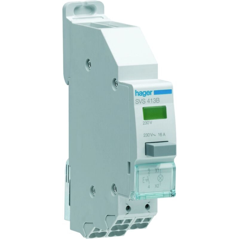 Bouton poussoir 1F accrochage + voyant vert 230VAC qc passage de barre