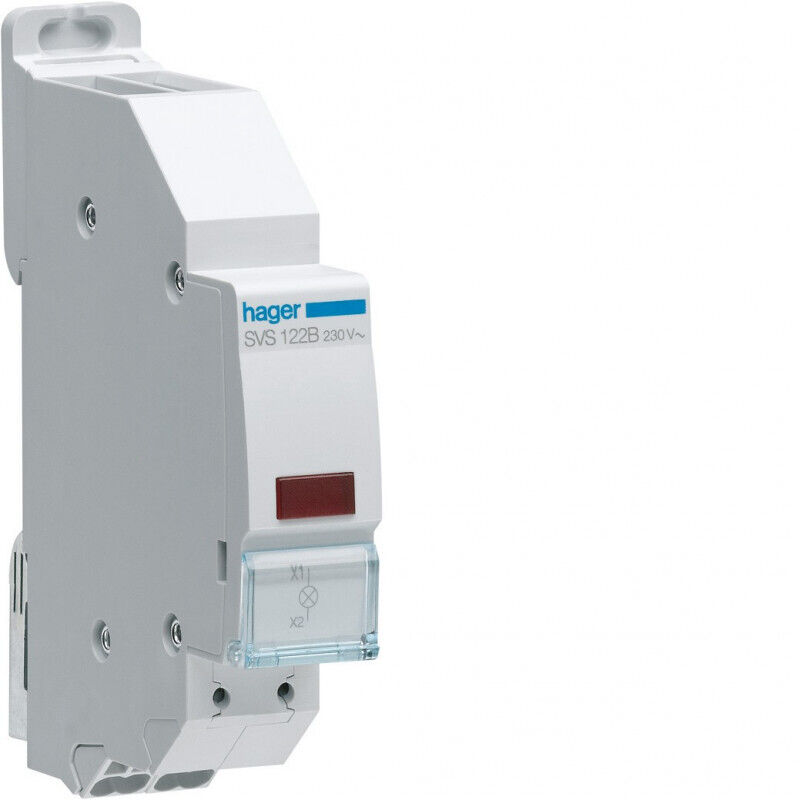 Hager - Voyant led rouge 230VAC qc passage de barre SVS122B