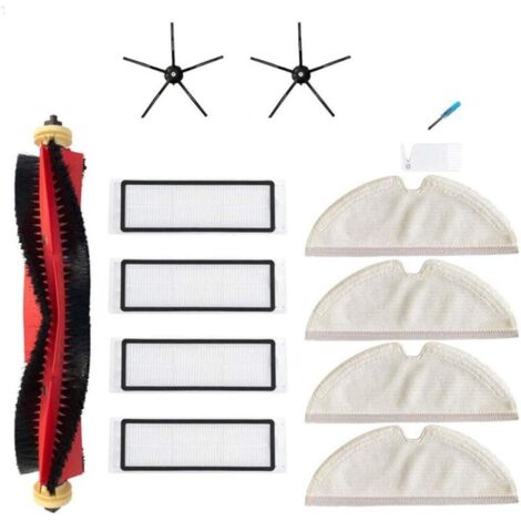 Lot de 13 pièces de rechange pour accessoires Xiaomi Roborock S5 Max et S6 Pure (noir)