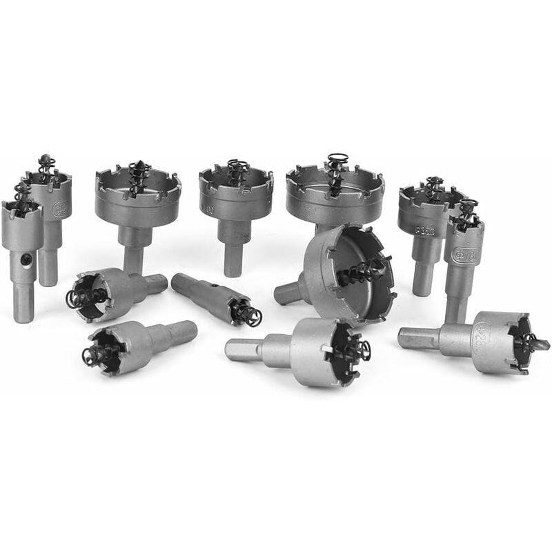 Memkey - Lot de 13 scies cloches en carbure de tungstène pour scie cloche Drilling 16-53 mm