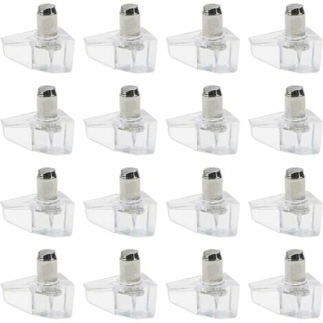 Lot de 130 chevilles de support d'étagère 5 mm pour armoires de cuisine 60 kg Dernière finition transparente Goupilles d'étagère Installation facile Boulons d'étagère pour armoire placard bibliothèque
