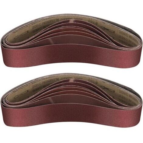 Lot de 14 bandes abrasives 50 x 686 mm - Grain 120/240/320/400/600/800/1000 - Papier abrasif en oxyde d'aluminium - Pour poncer, limer, affûter et dérouiller