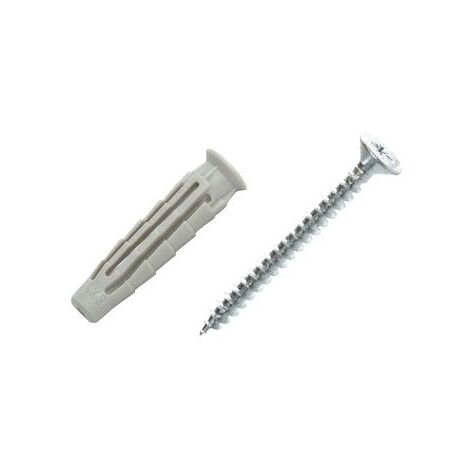 Lot De 14 Chevilles Et Vis À Tête Fraisée À Expansion Spit, Diam.6 Mm X L.30 Mm