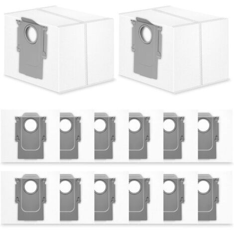 Lot de 14 sacs à poussière, compatibles avec les Roborock S8+, S8 Pro Ultra, S8 Maxv Ultra, S7 MaxV Ultra, S7 Pro Ultra, Q7+, Q7 Max+, T8, Q5+, G10S Pro, Q7 Max+ et Q8 Max+. Sacs à poussière grande ca
