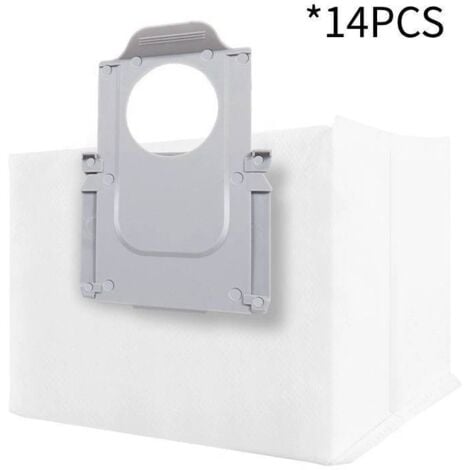 SJQKA Lot de 14 sacs à poussière pour aspirateurs Roborock S8 MaxV Ultra/Qrevo Master/Qrevo S/Qrevo Pro/Qrevo Edge/Qrevo Slim/Qrevo MaxV/Qrevo Curv/Qrevo Plus/Q Revo/Saros 10R