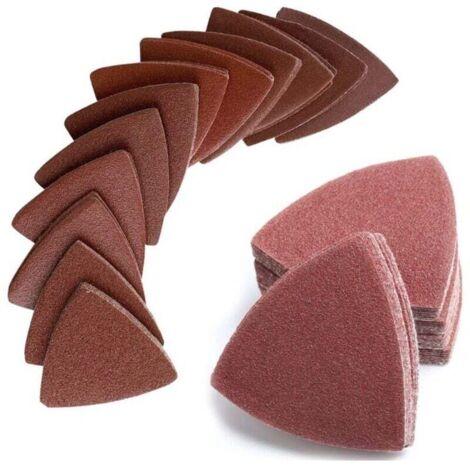 Lot de 140 patins de ponçage pour doigts - Papier abrasif pour ponceuse de détail - Pour tampons de ponçage oscillants multi-outils - Grain 40/60/80/100/120/180/240 pour plâtre en bois