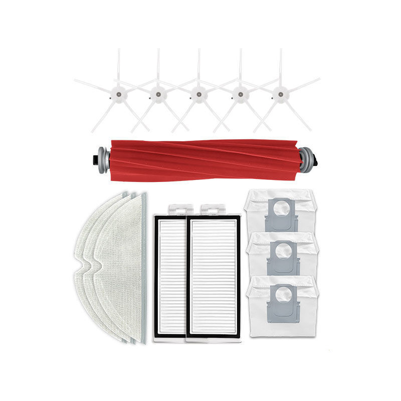 Alovez - Lot de 14,Convient aux accessoires d'aspirateur robot Roborock Q7 max+/T8,Remplaçant Brosse Kit Pièces accessoires,5 brosses latérales, 1