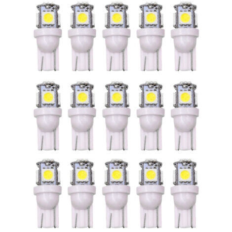 Lot de 15 ampoules LED pour voiture – EINNENFFER – Plafonniers, clignotants, tableau de bord, intérieur blanc, faible consommation, installation facile