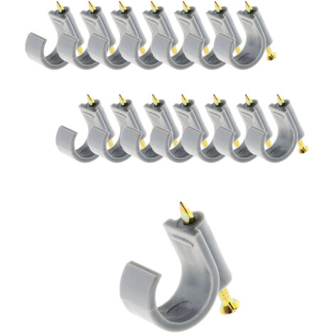 Lot de 15 attaches plastiques Ø16mm - Gris - Zenitech