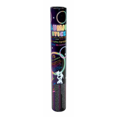 Lot de 15 Bâtons Lumineux "Lumio Stick" 21cm Noir