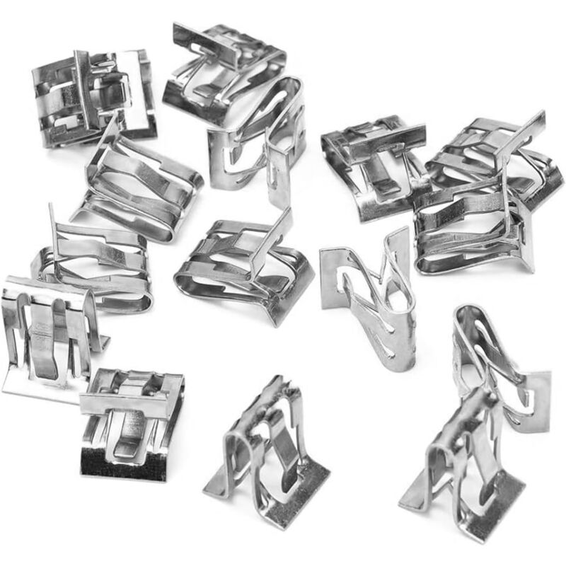 Start - Lot de 15 boucles en métal pour panneau intérieur de console centrale de voiture, fixation décorative en forme de u pour montant a, panneau