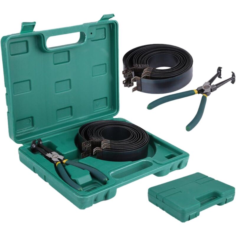 S-giant - Lot de 15 compresseurs de segments de piston avec pince et 14 bandes (62-145 mm), kit d'outils de démontage pour réparation de voitures et