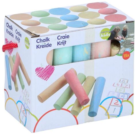 LGVSHOPPING Lot de 15 craies Eddy Toys 10,5 x 2 et 5 x 2,2 cm