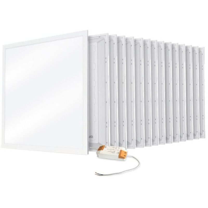 Lot de 12 Dalles led plafond 36W Eq 400W 600x600 Garantie 3 ans Température de Couleur: Blanc neutre 4000K