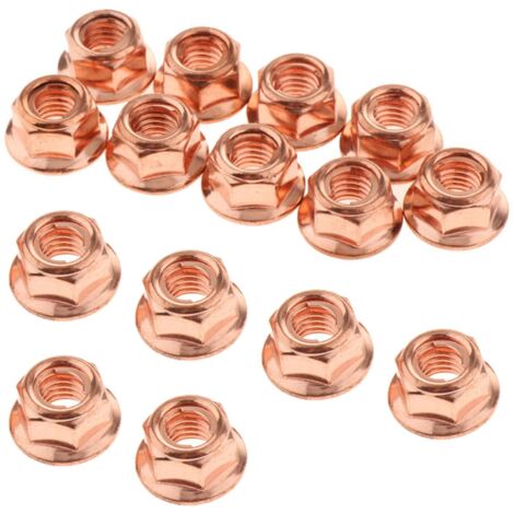 Lot de 15 écrous d'échappement M8 hexagonaux A1201420072 Écrou collecteur M8, revêtement en acier au carbone, écrous de collecteur d'échappement pour BMW E30 série 3