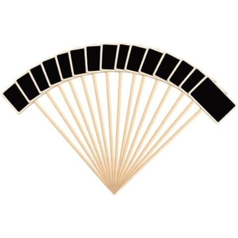 Lot de 15 étiquettes pour plantes en bois noir, décoration maison, bambou, jardin extérieur, graines légumes, jardin, herbes, arbres -