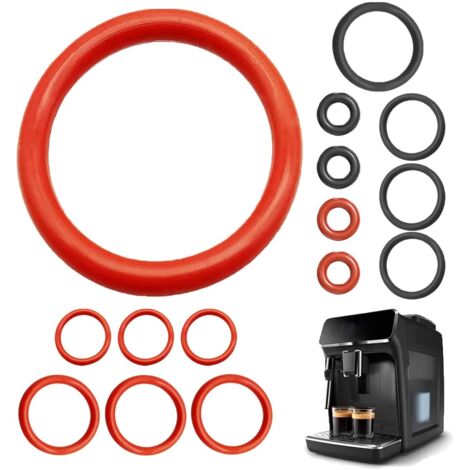 Lot de 15 joints toriques en silicone pour valve de support, soupape à vapeur, groupe d'infusion, soupape d'écoulement, compatible avec les machines à café Philips Saeco Spidem Gaggia