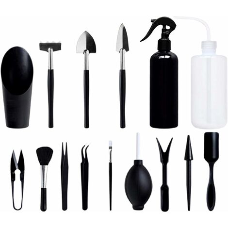 Lot de 15 Mini Outils de Jardin pour Plantes succulentes, Transplantation à la Main, Outils de Jardinage Miniatures, kit de Cactus