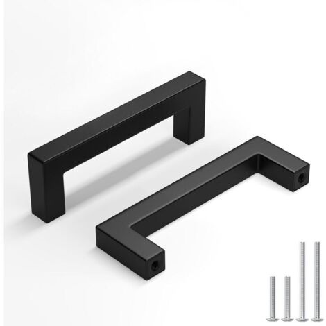 Lot de 15 Poignee de Meuble Entraxe 96mm Noir Cuisine Acier Inoxydable Poignée Meuble Cuisine Poignées pour Placards Poignet de Porte Cuisine Poignet Meuble Cuisine