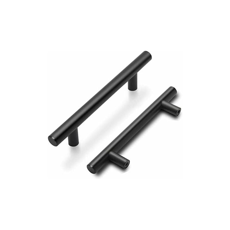 Lot de 15 Poignées de Meuble Cuisine Noires Poignées de Porte Cuisine Noires -Poignées Placard Noires Solide avec Finition Mate en Acier Inoxydable
