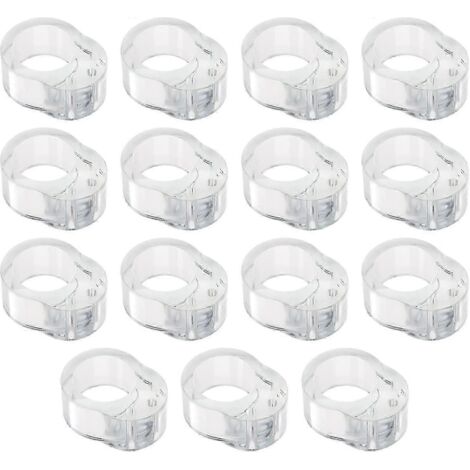 Lot de 15 protections de poignée de porte en PVC transparent, amortisseurs de bruit, protections anti-collision pour poignées de porte de 16 à 18 mm de diamètre.