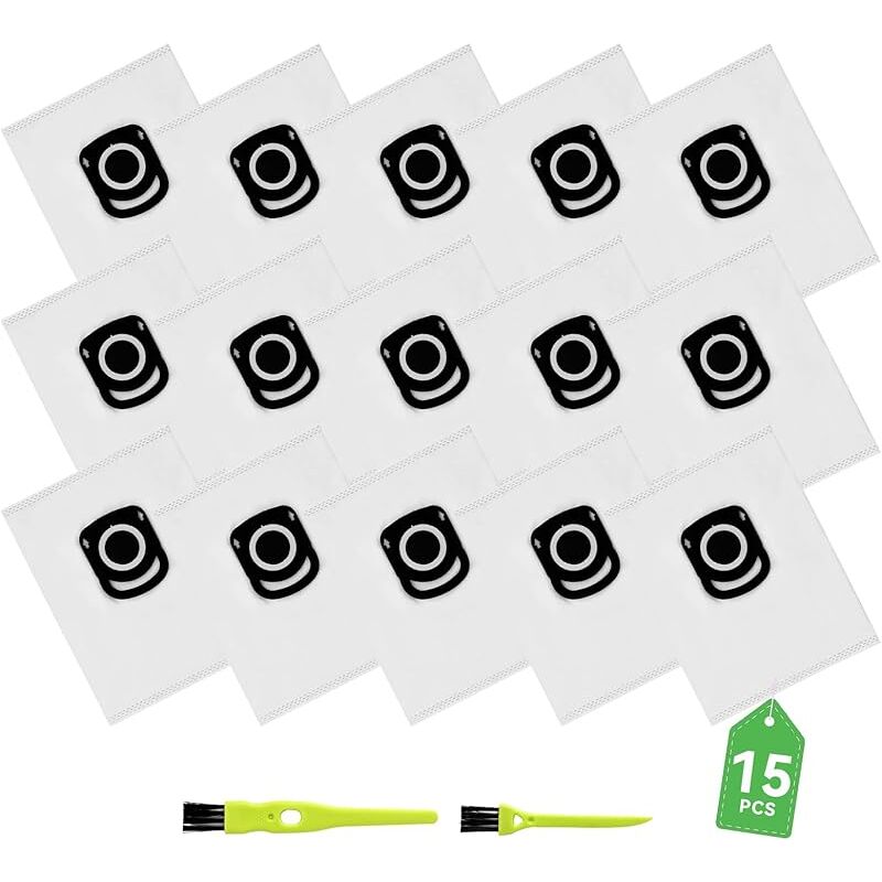 Lot de 15 sacs aspirateur -pour Aspirateur Rowenta Hygiene + ZR200520 ZR200720,Pour Rowenta Compact Power, X-Trem Power et s