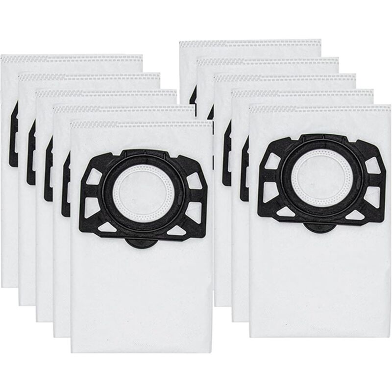 Lot de 15 sacs d'aspirateur non tissés pour Kärcher 2.863-006.0 KFI 487 sacs de rechange WD4 WD5 WD6 WD5P WD6P Premium MV4 MV5 MV6 sacs filtrants