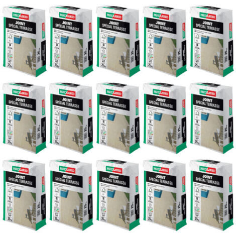 Lot de 15 sacs de joint spécial terrasse PAREXLANKO - Ton Pierre - 25 kg - 03129
