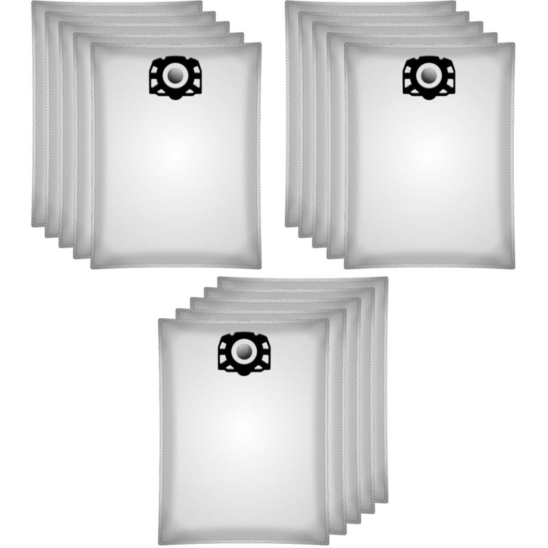 Lot de 15 sacs filtrants en non-tissé de rechange pour aspirateurs Kärcher WD4 WD5 WD5 Premium MV4 MK5 MV6 comme 2.863-006.0