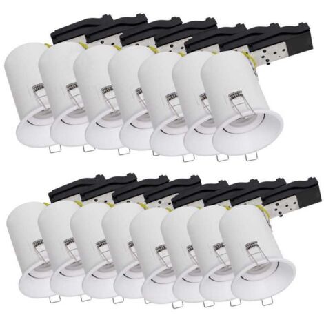Lot de 15 Support de spot BBC RT2012 IP20 Basse Luminance 93mm de diamètre non orientable avec connecteur automatique GU10