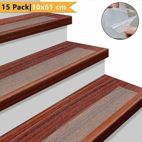 Lot de 15 tapis d'escalier antidérapants adhésifs Scotch Tape