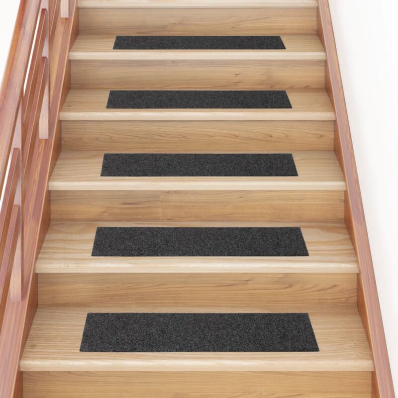 Maison Chic - Lot de 15 Tapis d'escalier autocollants Rectangulaire Tapis de marche Marchette Escalier 76x20 cm 64322