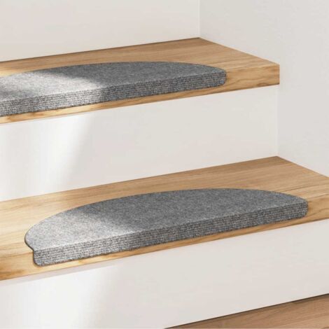 Lot de 15 Tapis d'escalier autocollants - Tapis de marche pour Enfants, Aînés et Animaux 56x20 cm Gris BV917245 - BonneVie