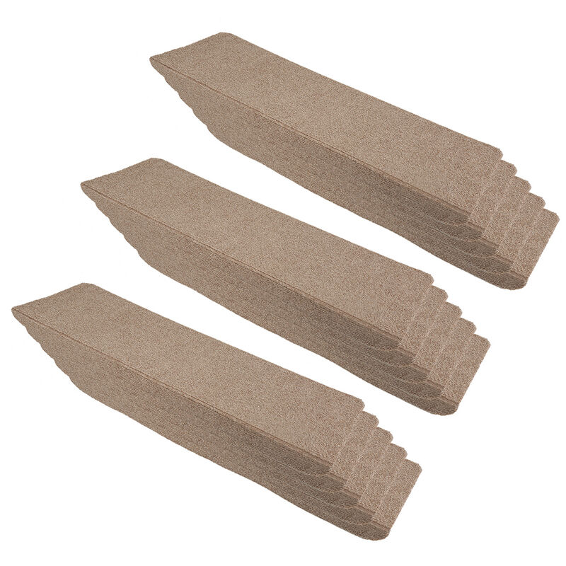 Wyctin - Hofuton Tapis d'escalier 15 pcs 65x25 cm marron