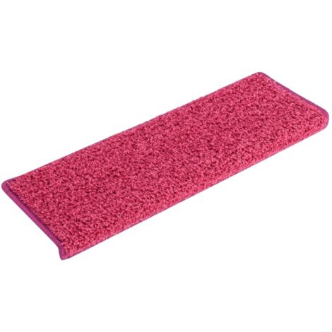 Lot de 15 Tapis d'escalier Tapis de marche  Marchette Escalier 65x25 cm Rose 59987