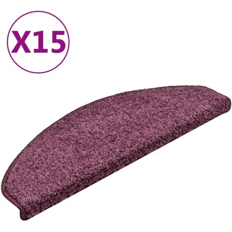 Lot de 15 Tapis d'escalier Tapis de marche  Marchette Escalier Violet foncé 65x21x4 cm 43005