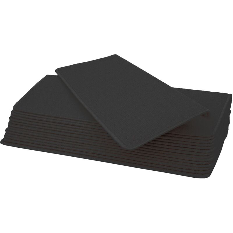 HHG - jamais utilisé] Lot de 15 tapis pour marches éscalier 585, protection d'escalier, 65x25cm, rectangulaire, noir-anthracite