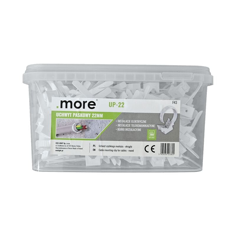 Ecolight - Lot de 150 colliers à embase blanc UP-30 M20382 eco light
