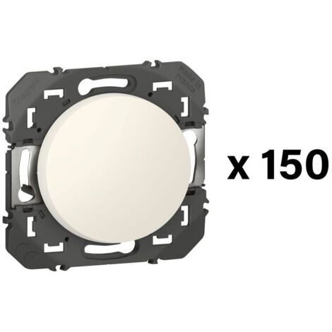 Lot de 150 interrupteurs ou va-et-vient dooxie 10AX 250V finition blanc (600610)