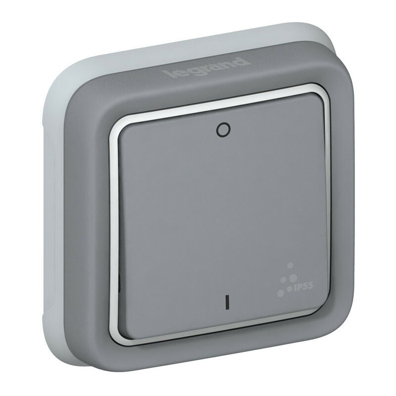 Legrand - Interrupteur bipolaire Plexo Gris (069926)