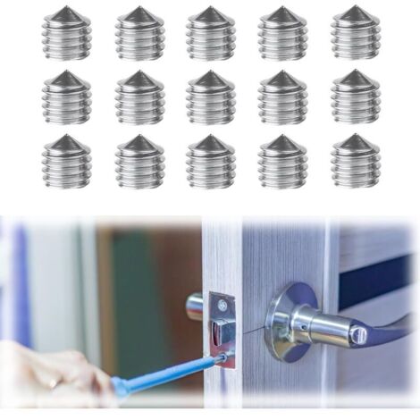 Lot de 15x jeu de vis sans tête M6x6 poignée de porte jeu de poignée de porte vis sans tête vis poignée de porte vis pointeau vis poignee de porte intérieure