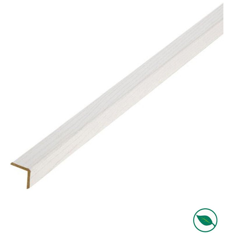 Lot de 16 baguettes angles revêtus frêne blanc 2400 x 22 x 22 mm PEFC 70%