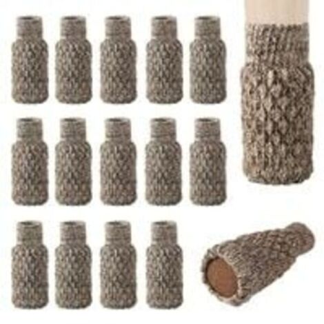Lot de 16 chaussettes antidérapantes pour pieds de chaise, pieds de chaise, pieds de chaise, pieds de chaise tricotés pour protéger le sol contre les rayures et réduire le bruit
