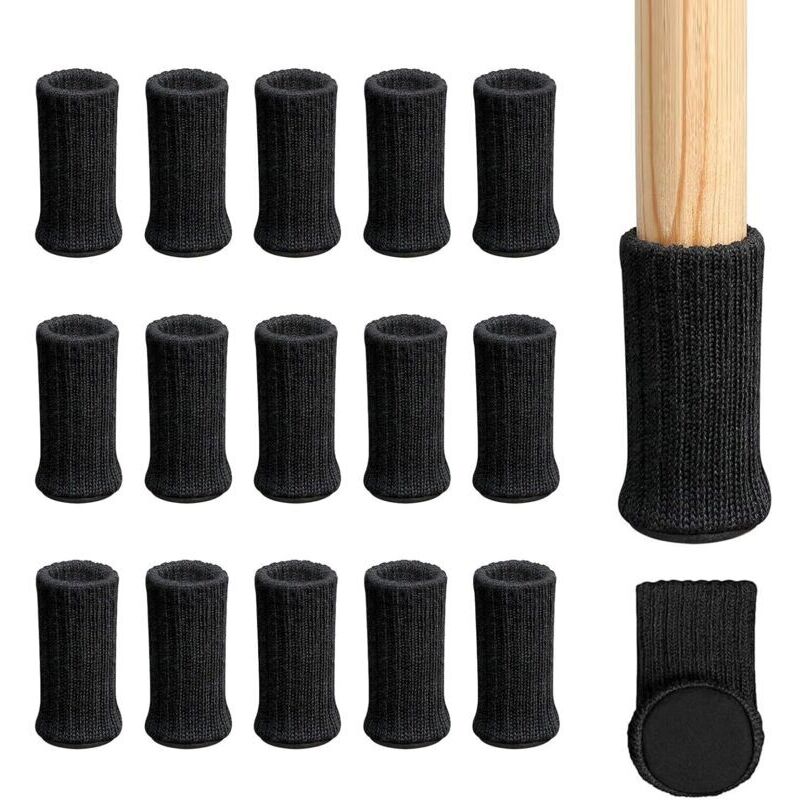 Lot de 16 chaussettes pour pieds de chaise avec coussinets en feutre - Double couche antidérapante - Pour la maison, l'école, le bureau, la