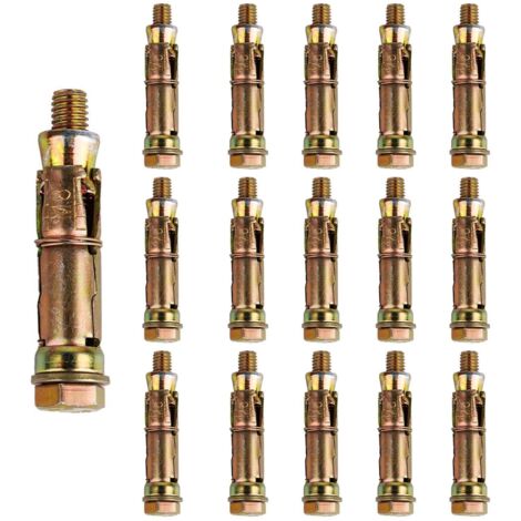 Lot de 16 Chevilles M8 x 60 mm, Acier Galvanisé, Pour Maçonnerie Et Brique, Usage Intérieur Extérieur